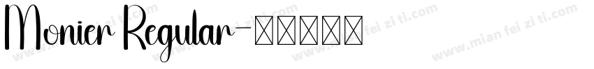 Monier Regular字体转换